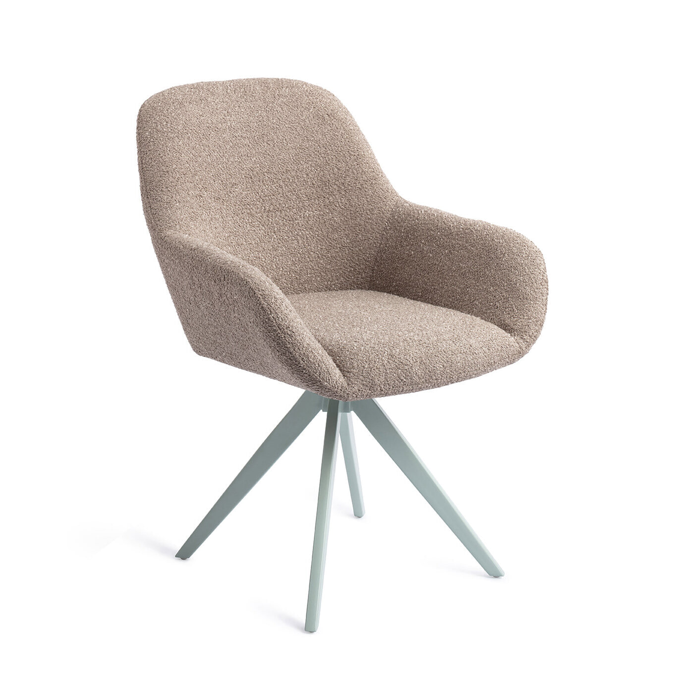 Jesper Home Draaibare Eetkamerstoel Kushi Turn Mint - Stone Haze
