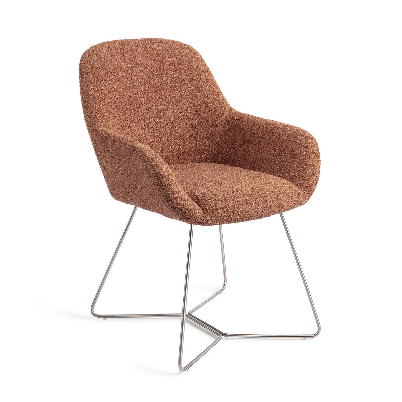 Jesper Home Eetkamerstoel 'Kushi' Beehive Steel, kleur Amber Autumn