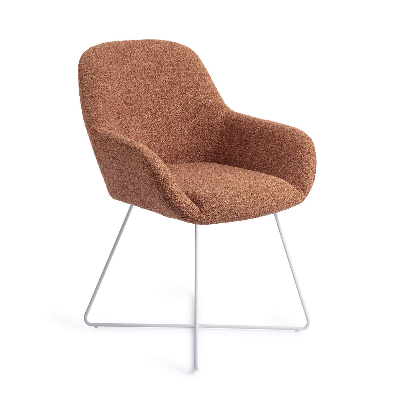 Jesper Home Eetkamerstoel 'Kushi' Cross White, kleur Amber Autumn