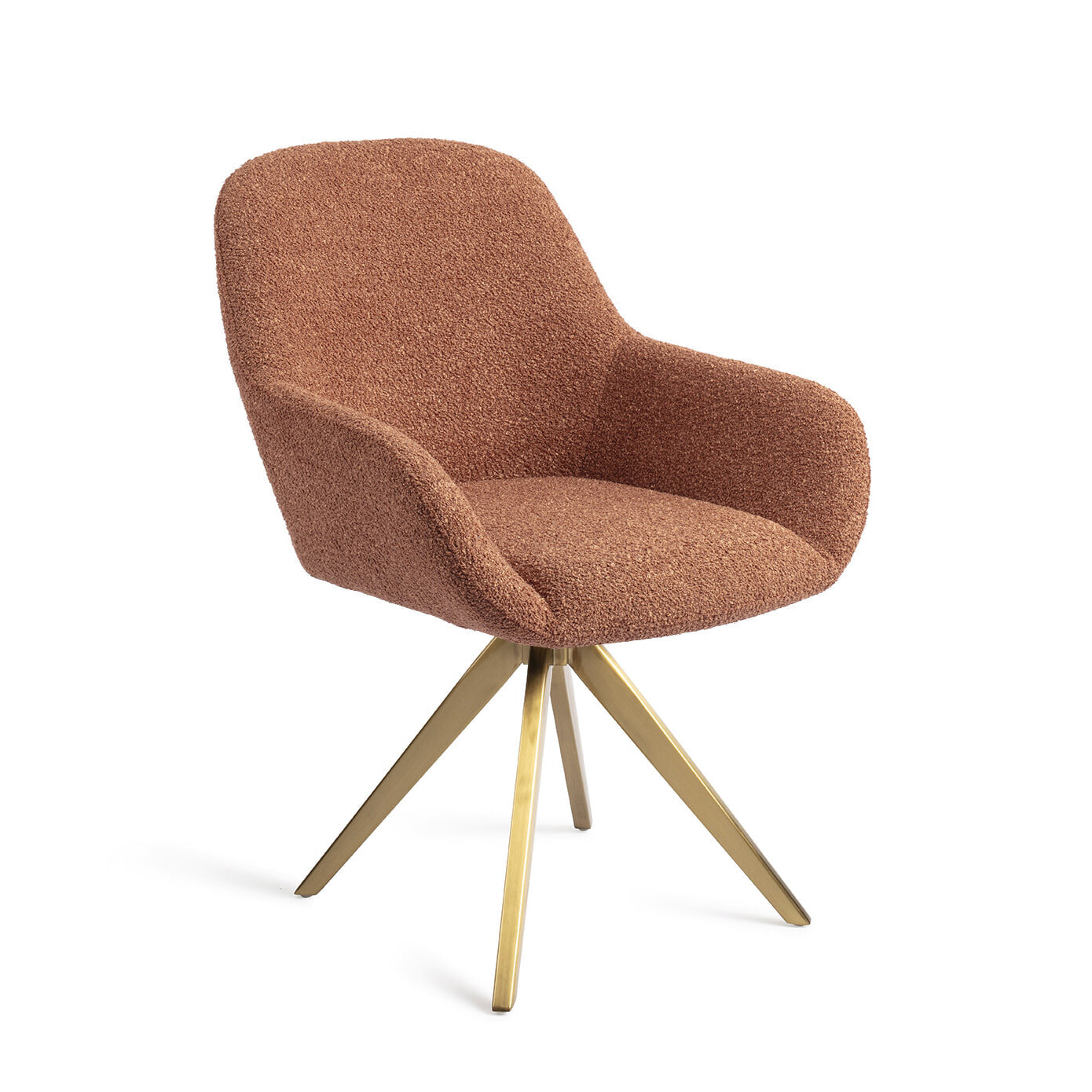 Jesper Home Draaibare Eetkamerstoel 'Kushi' Turn Gold, kleur Amber Autumn