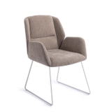 Jesper Home Eetkamerstoel 'Myoko' Slide White, kleur Greystones