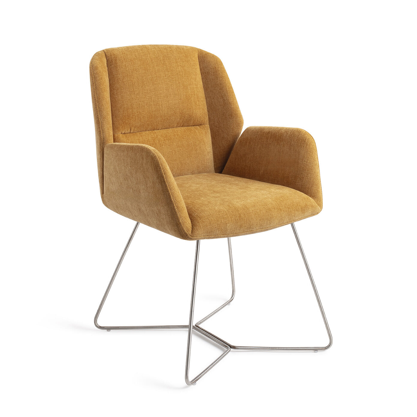 Jesper Home Eetkamerstoel 'Myoko' Beehive Steel, kleur El Dorado