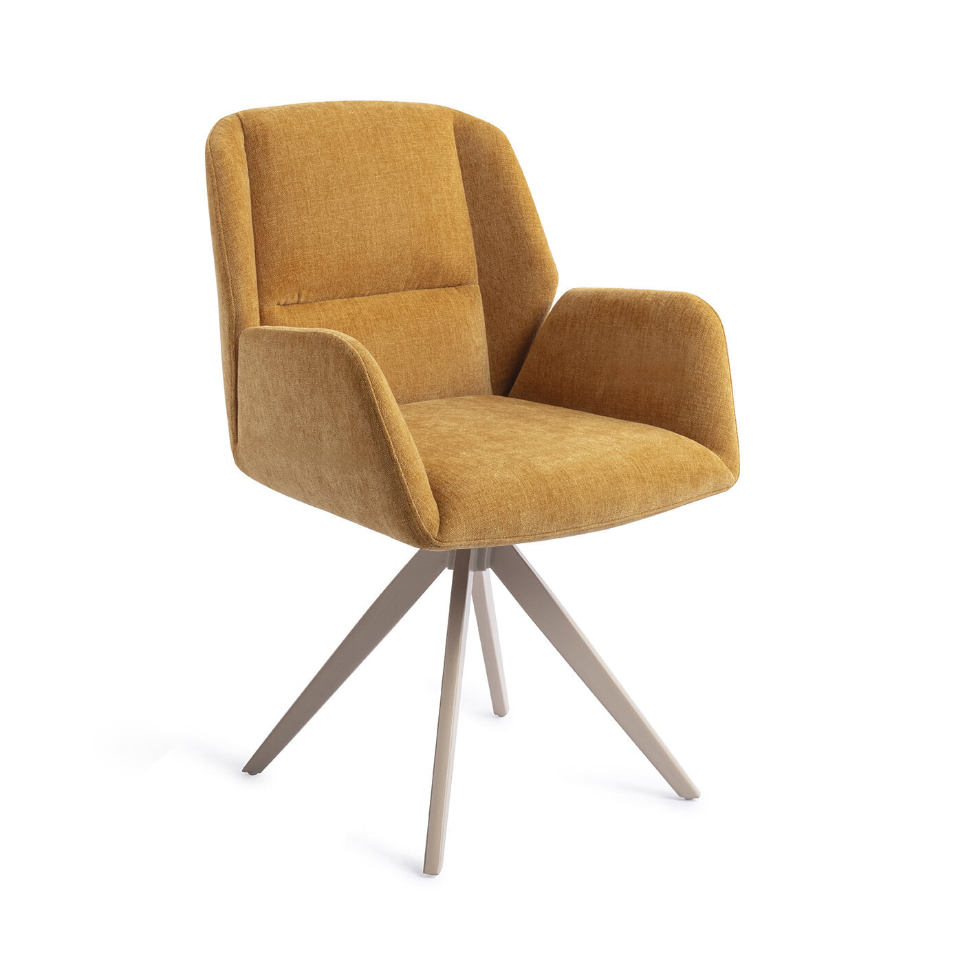 Jesper Home Draaibare Eetkamerstoel 'Myoko' Turn Beige, kleur El Dorado