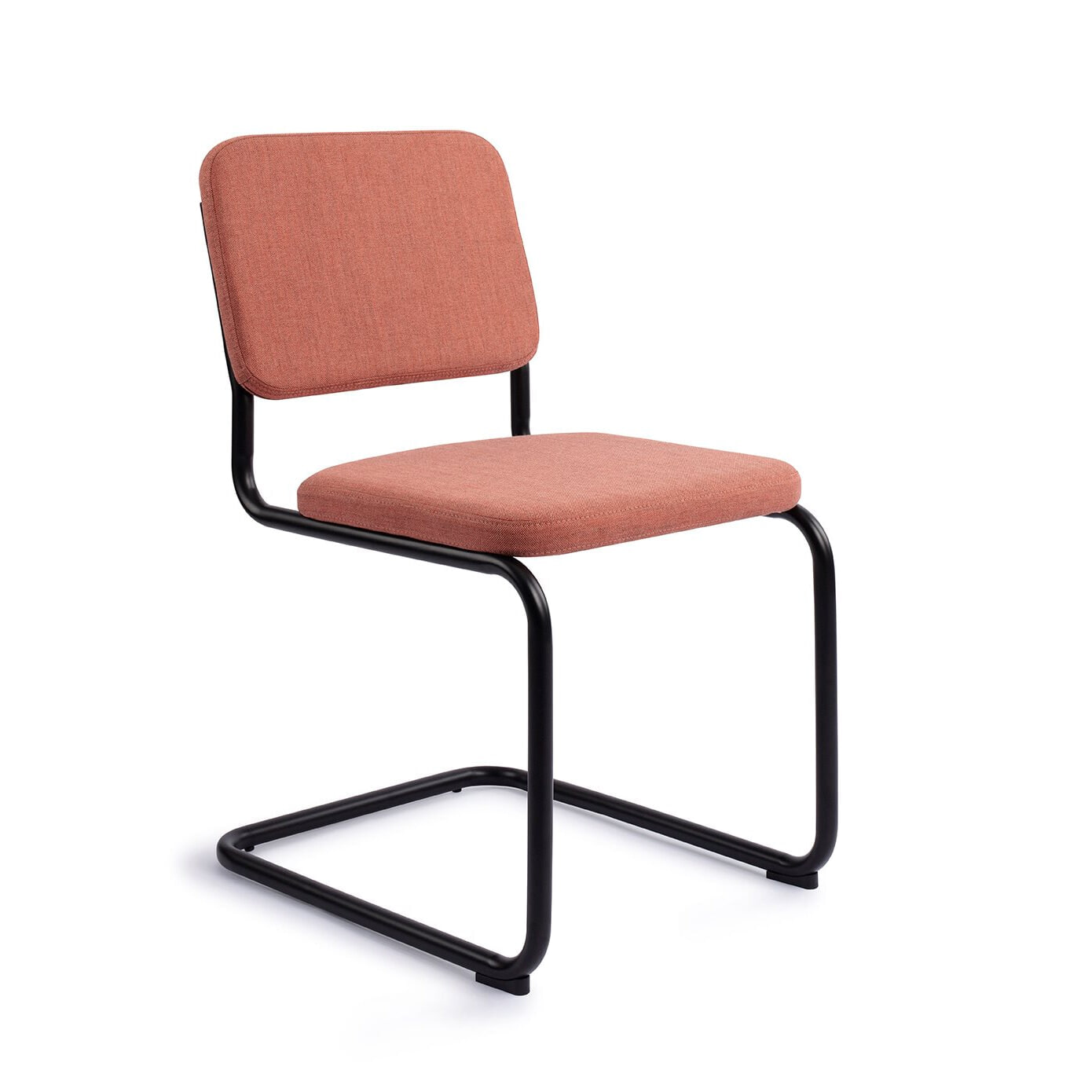 Jesper Home Eetkamerstoel 'Mugi' Black Frame, kleur Coral Kiss