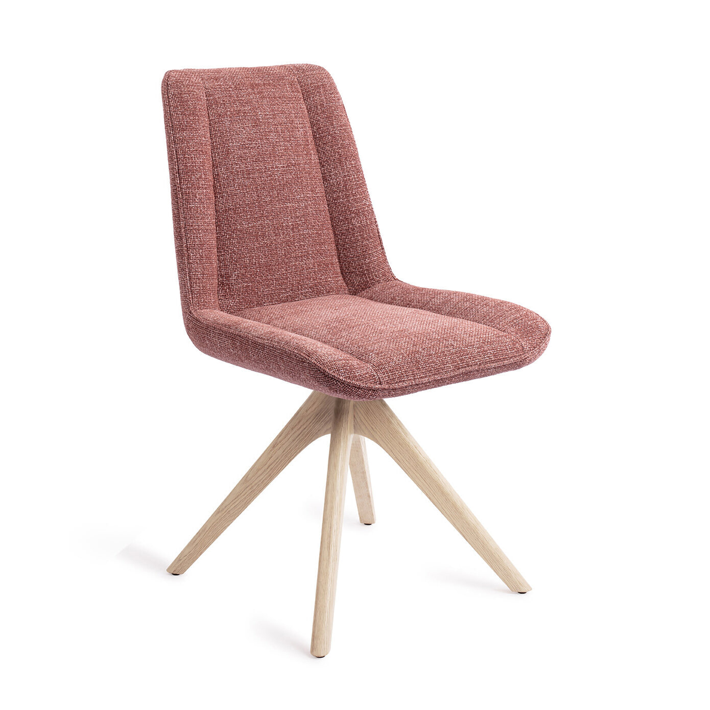 Jesper Home Eetkamerstoel 'Umedo' Revolve Oak Bleach, kleur Scarlet Grain