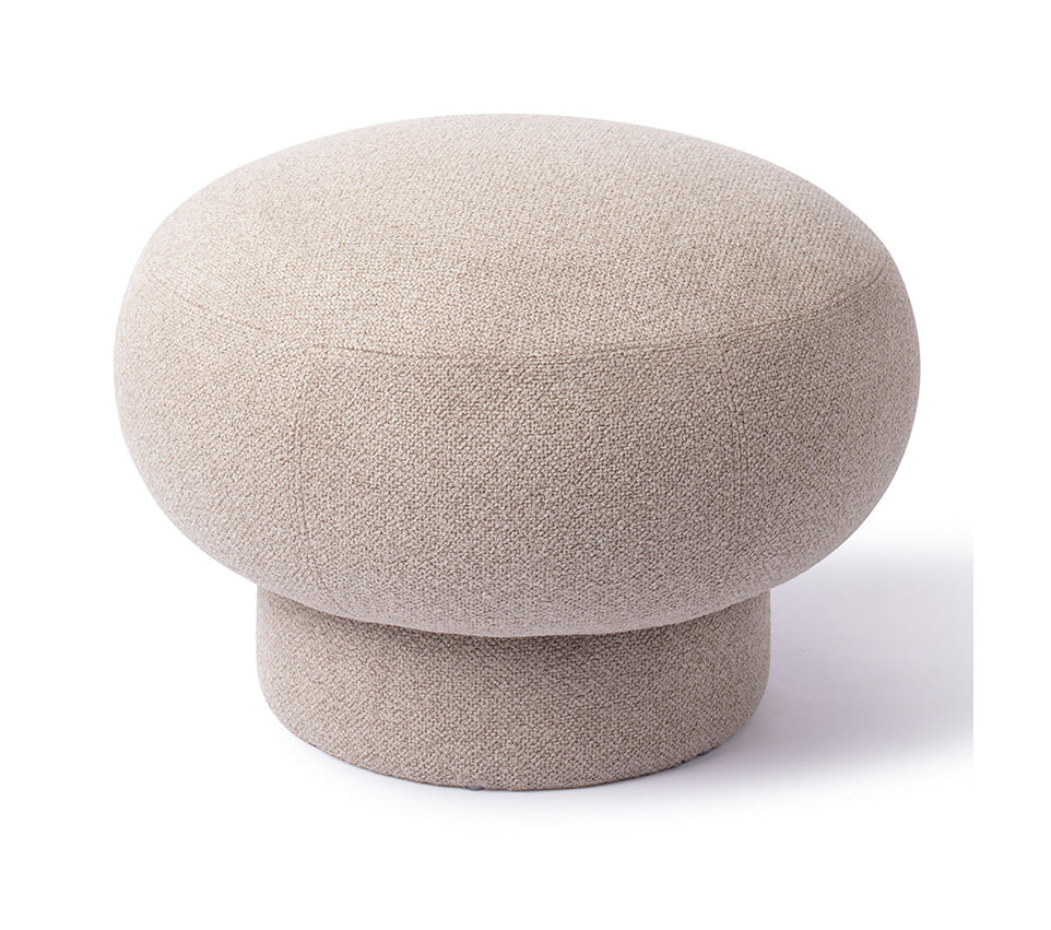 Jesper Home Poef 'Anoo' 65cm, kleur Soft Sands