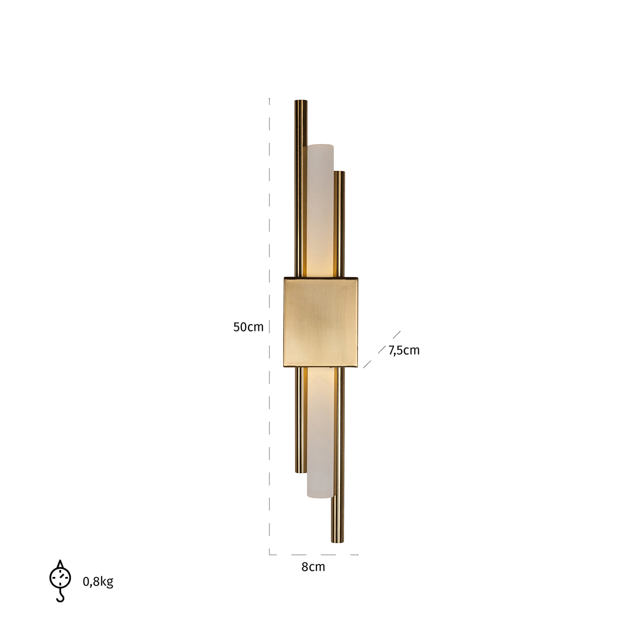 Richmond Wandlamp 'Mylas' kleur Goud