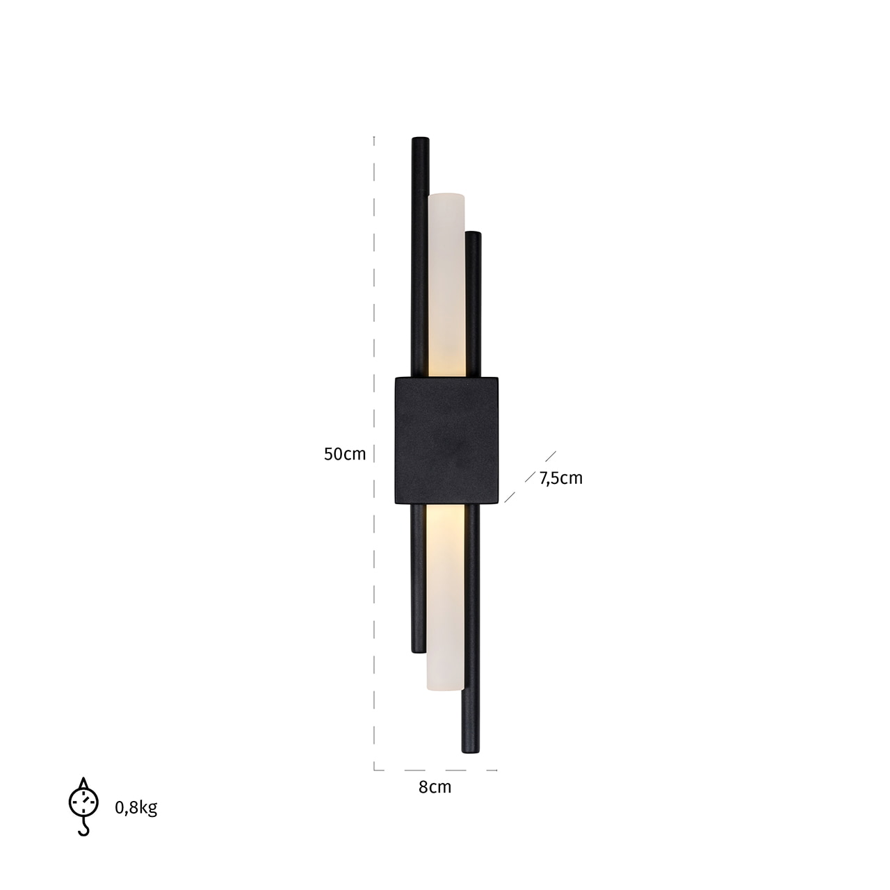 Richmond Wandlamp 'Mylas' kleur Zwart