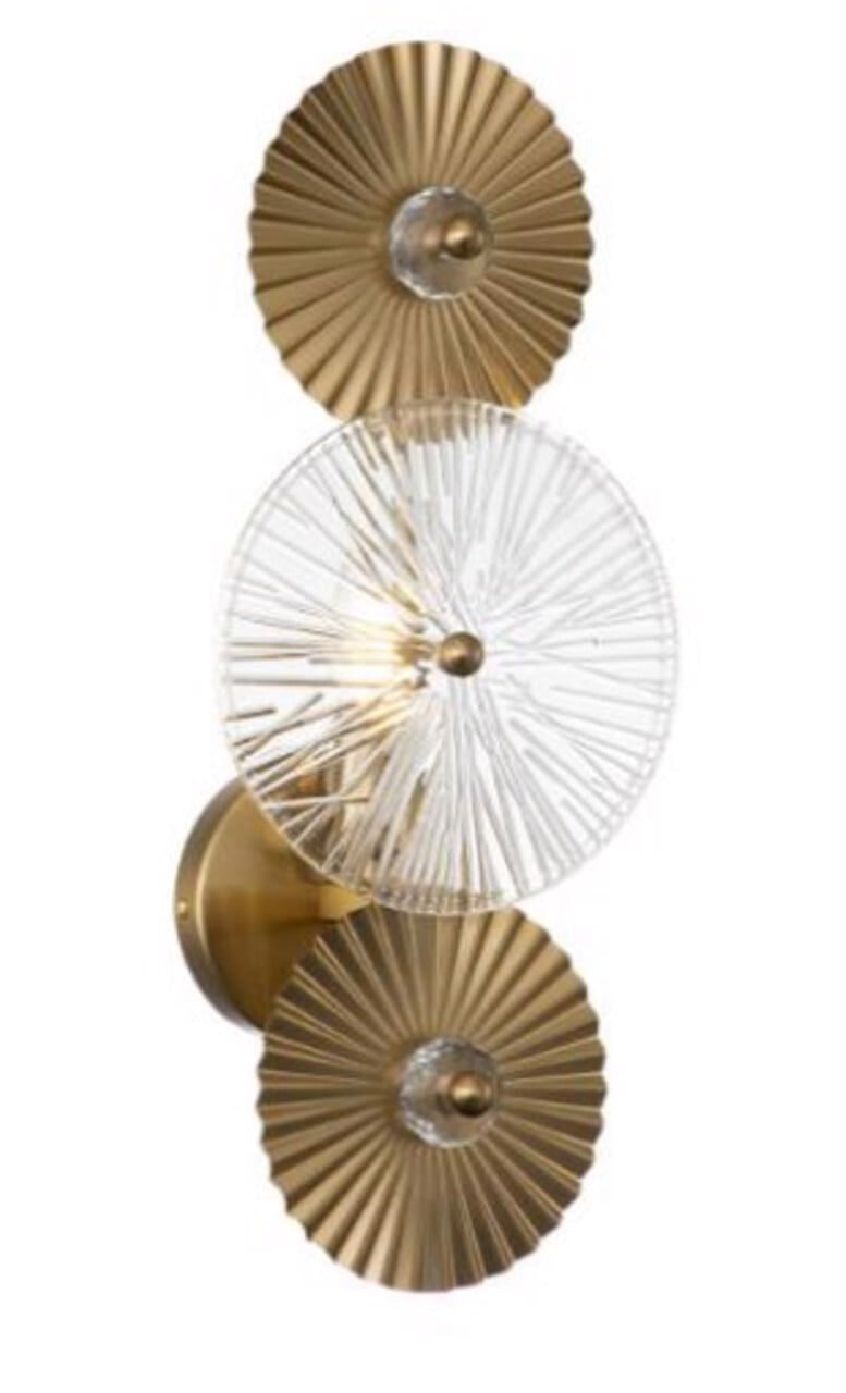 Richmond Wandlamp 'Aidan' 45cm, kleur Brushed Gold