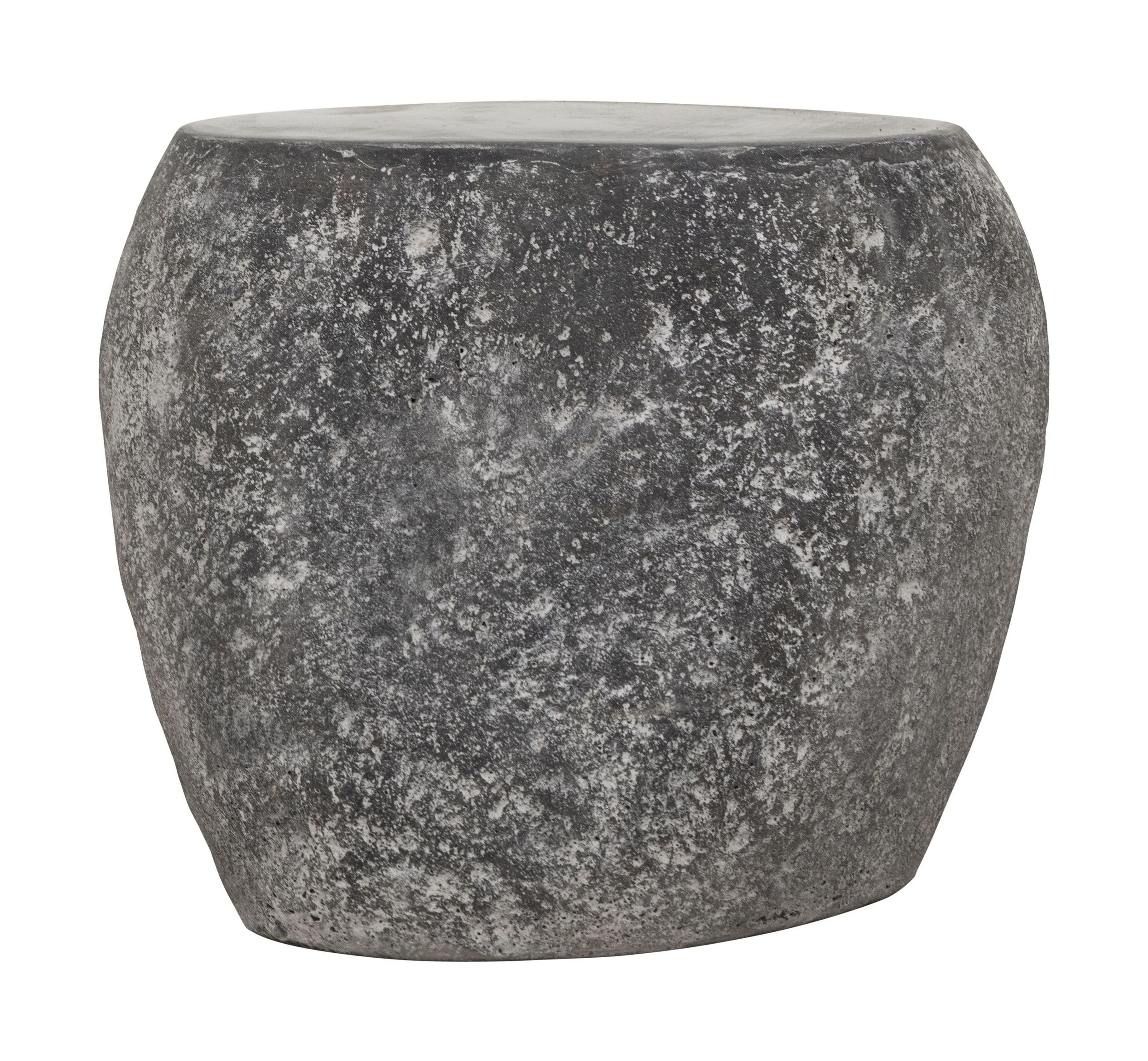 MUST Living Organische Salontafel Rock Cement, Ø30cm - Zwart - Rond