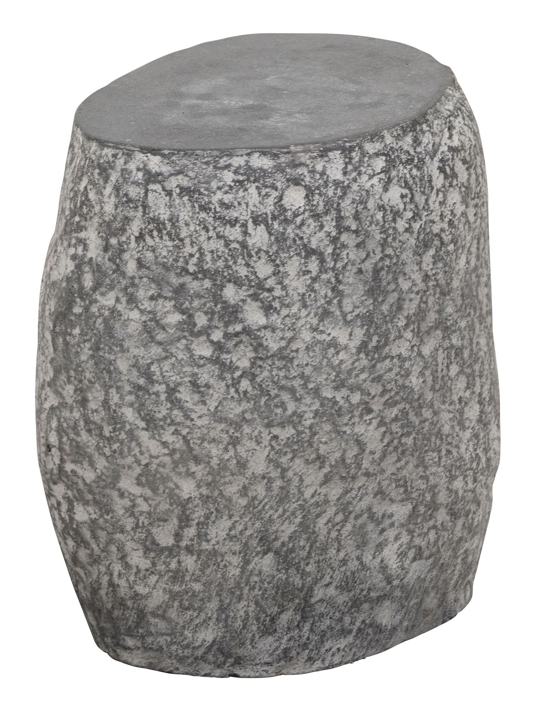 MUST Living Organische Salontafel Rock Cement, Ø36cm - Zwart - Rond