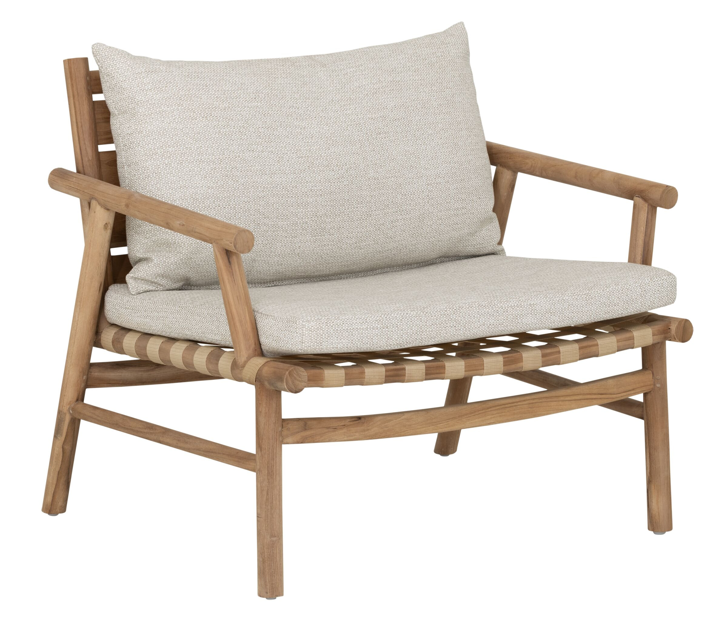 MUST Living Fauteuil 'Yoko' Teakhout en stof