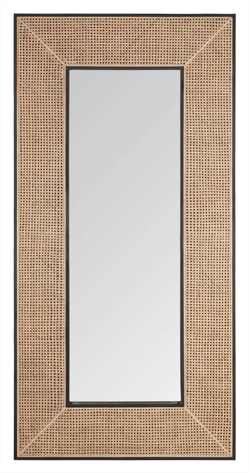 MUST Living Spiegel 'Raffles' Rotan en hout, 200 x 104cm