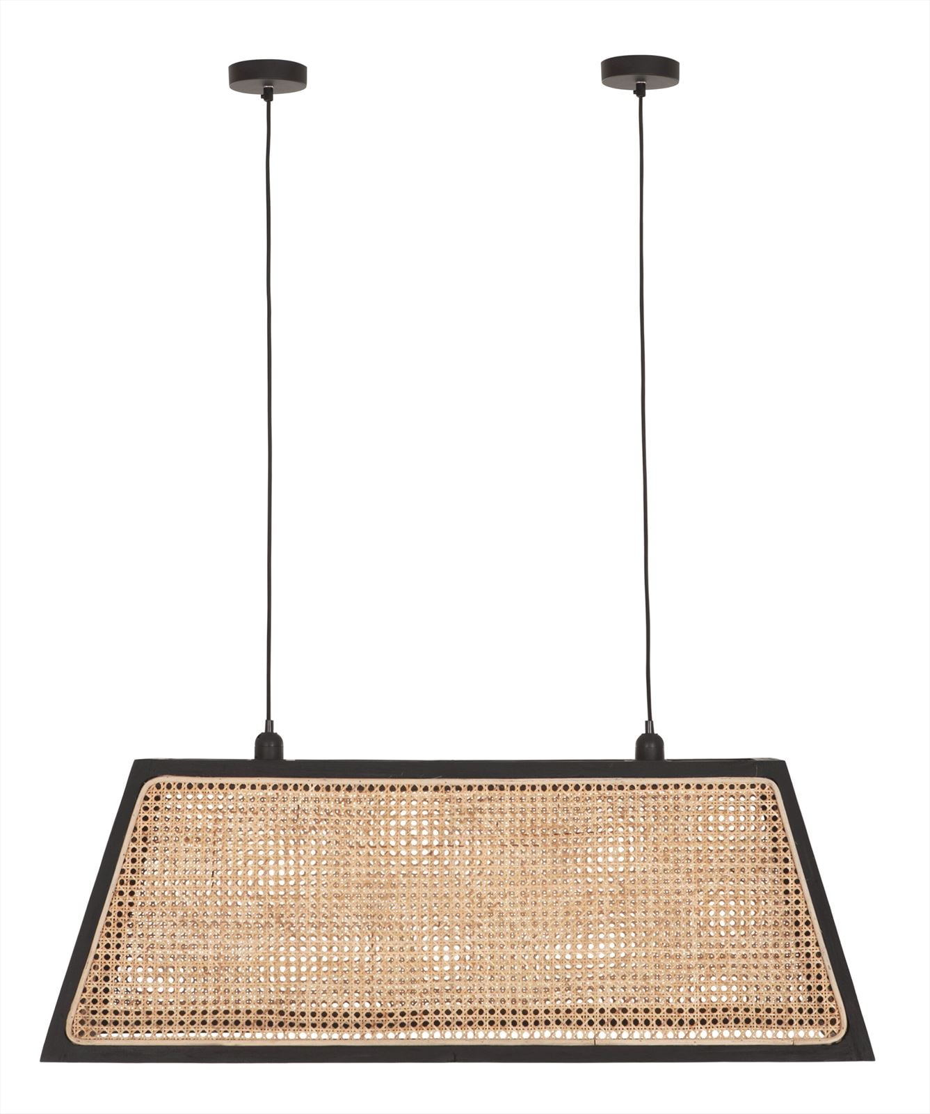 MUST Living Hanglamp 'Raffles' Rotan en teakhout, 100cm