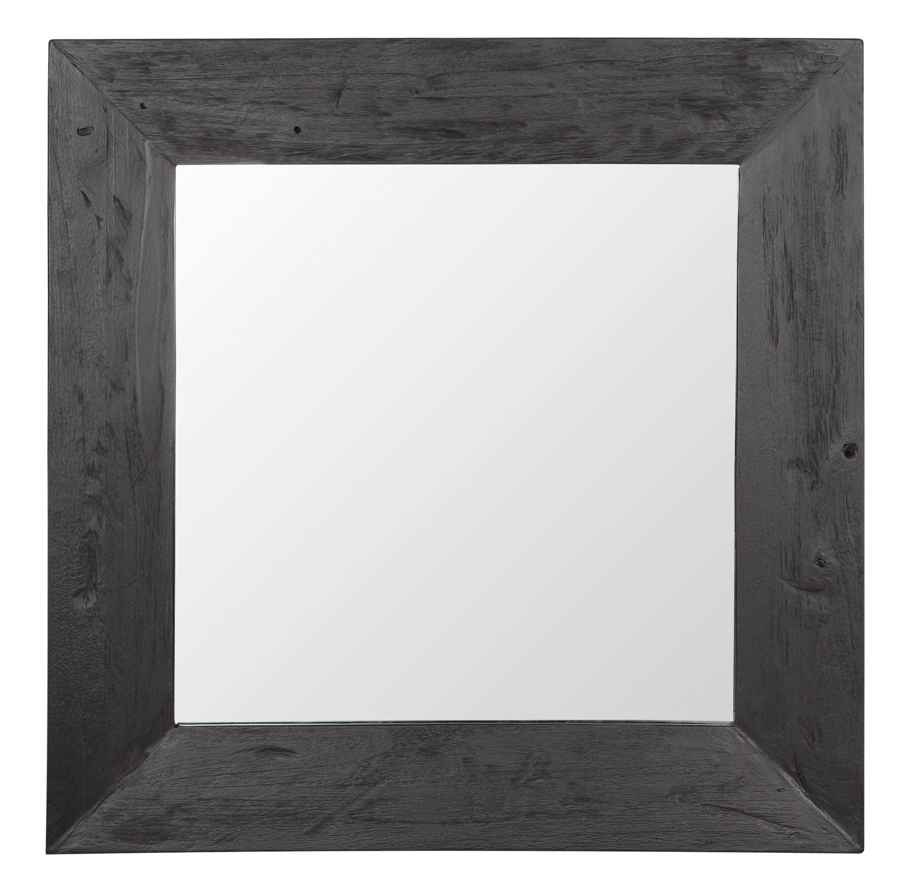 MUST Living Spiegel 'Lola' Hout, 100 x 100cm, kleur zwart