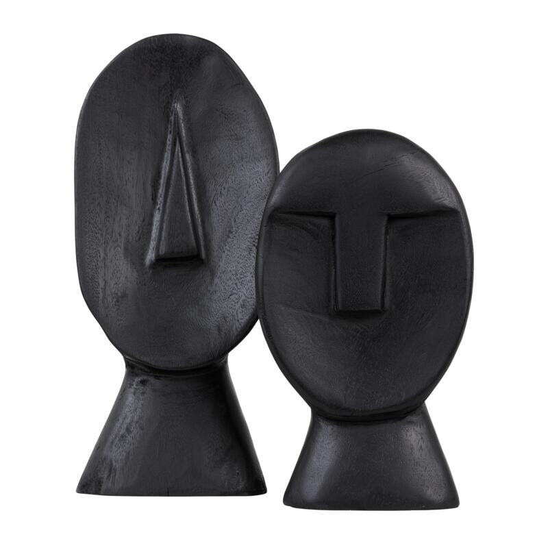 MUST Living Decoratie 'Nosy' Set van 2 stuks, kleur Zwart