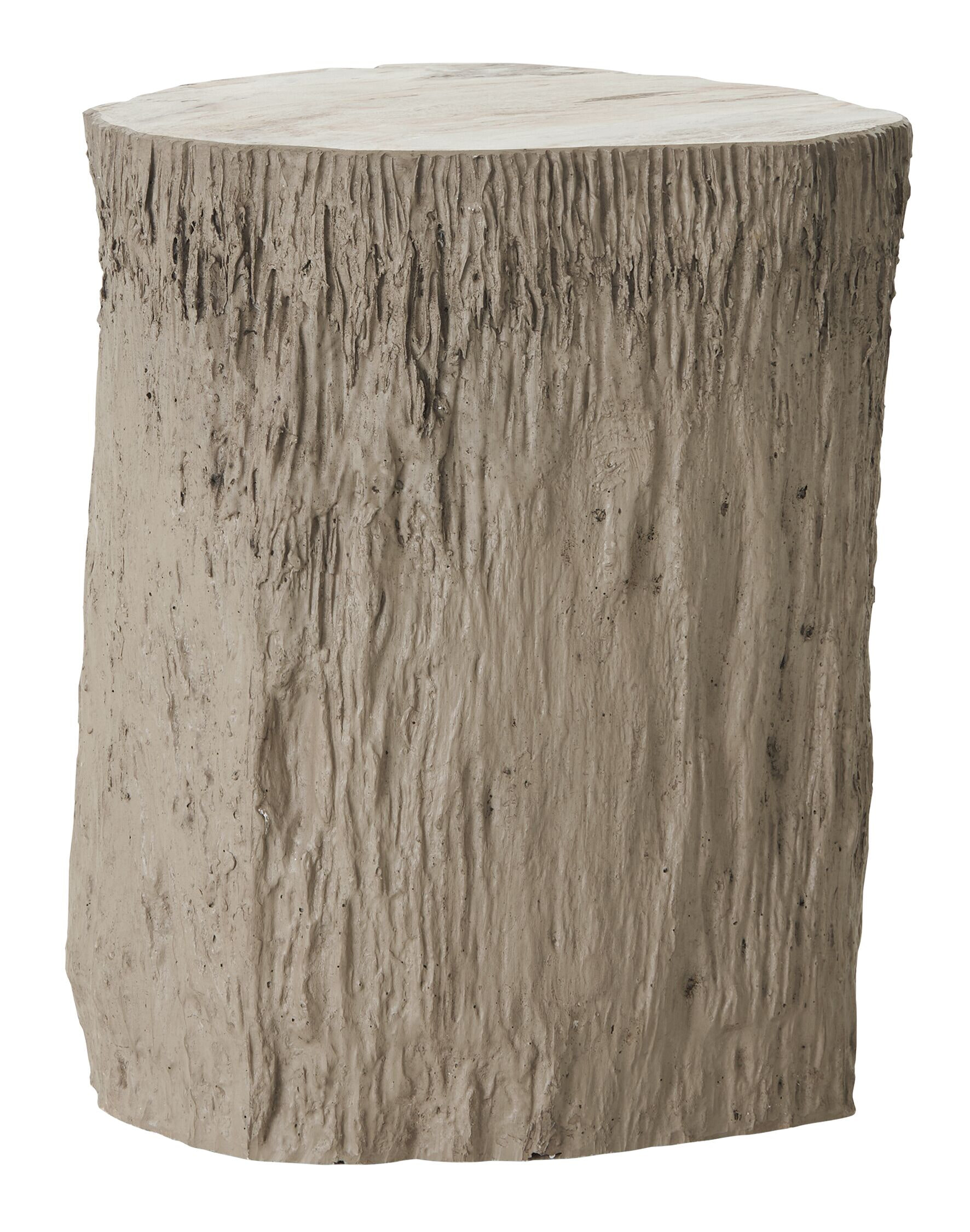 MUST Living Bijzettafel Rocca Versteend hout, 39cm - Bruin