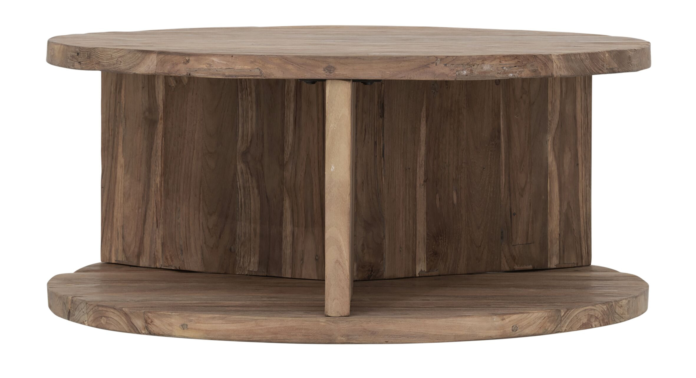MUST Living Ronde Salontafel 'Rush' Teakhout, 80cm
