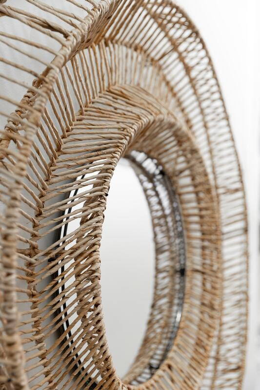 MUST Living Ronde Spiegel 'San Miguel' Abaca, 100cm