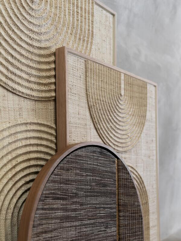 MUST Living Wanddecoratie 'Japanese Garden' Palmblad, 127 x 102cm