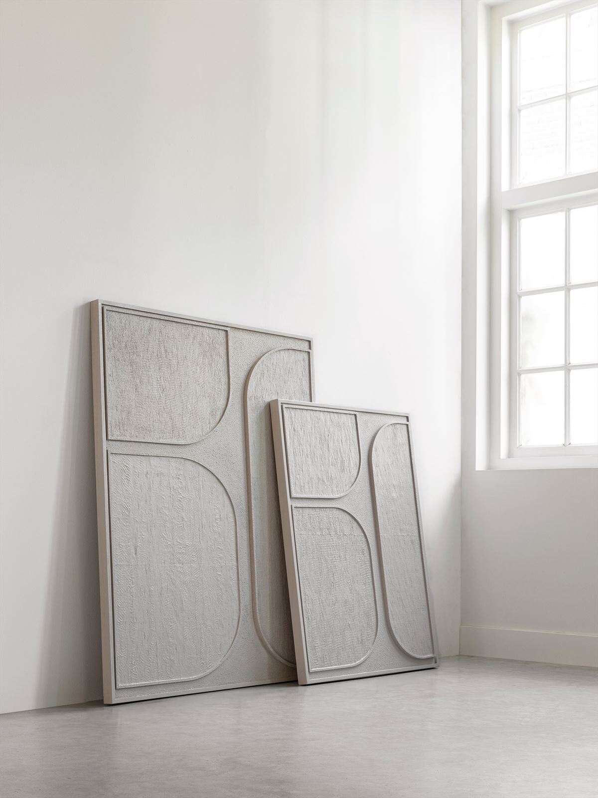 MUST Living Wanddecoratie 'Lorcan' Schors, 102 x 76cm, kleur Crème
