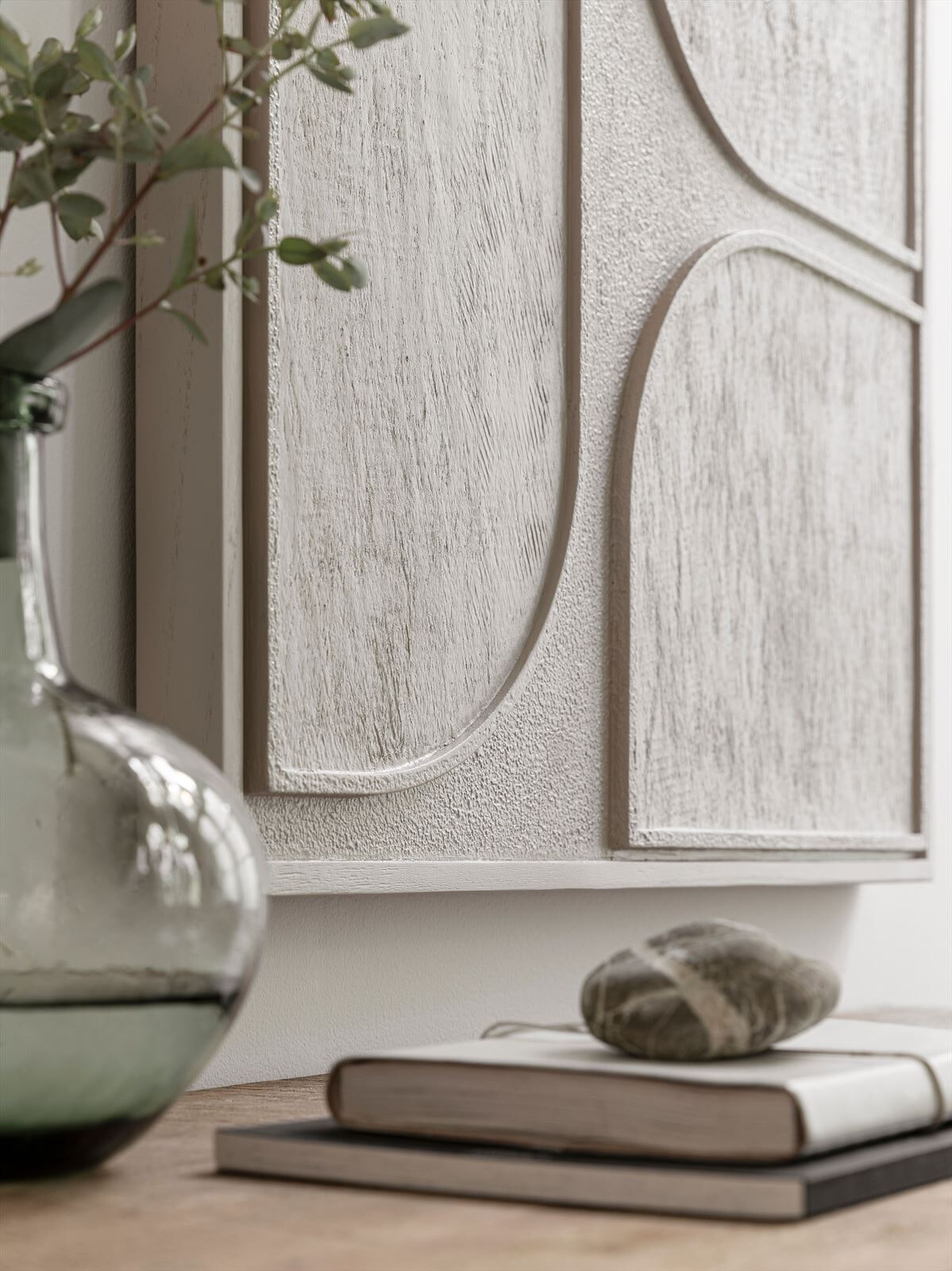 MUST Living Wanddecoratie 'Lorcan' Schors, 102 x 76cm, kleur Crème