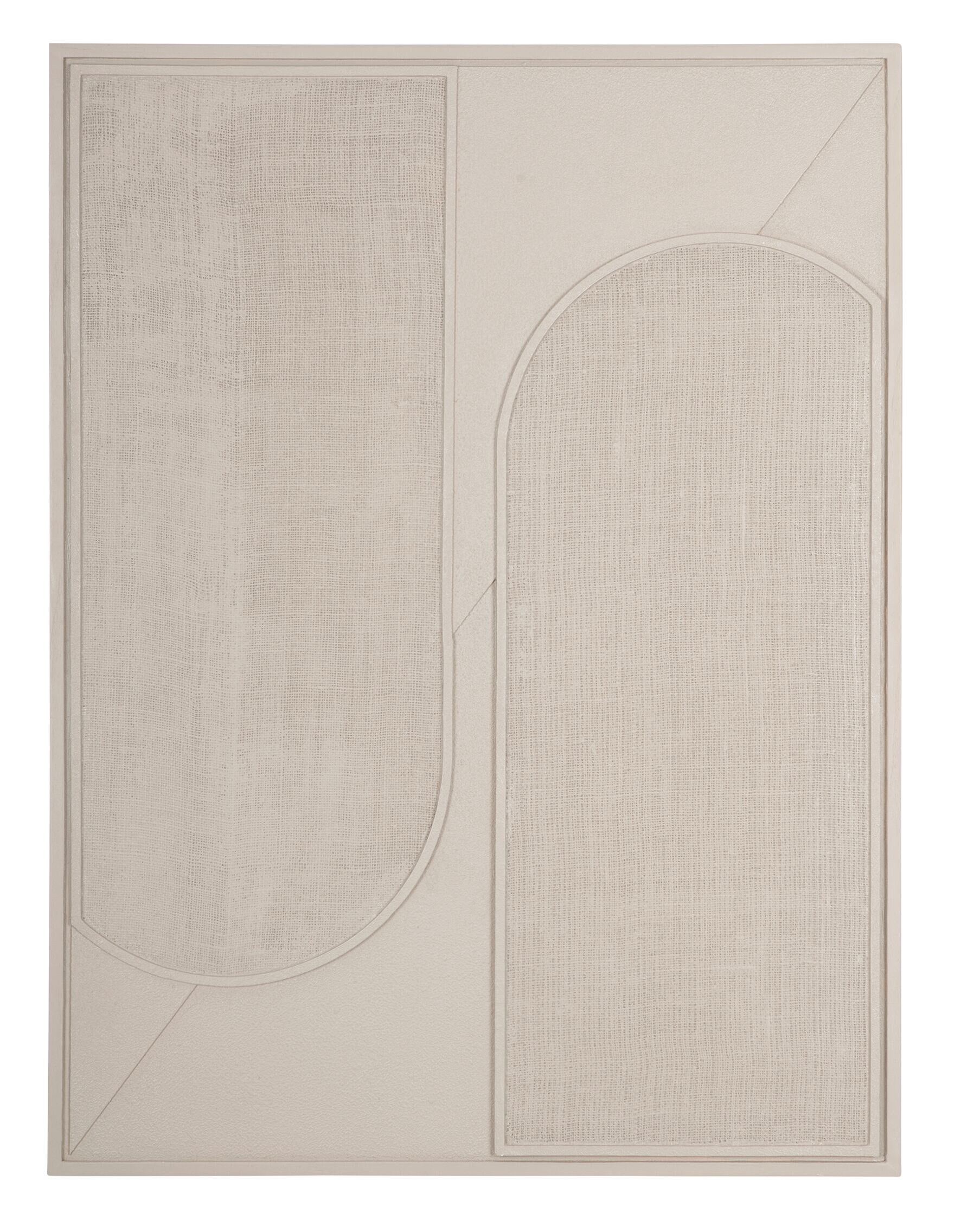 MUST Living Wanddecoratie 'Elyn' Jute, 102 x 76cm, kleur Crème