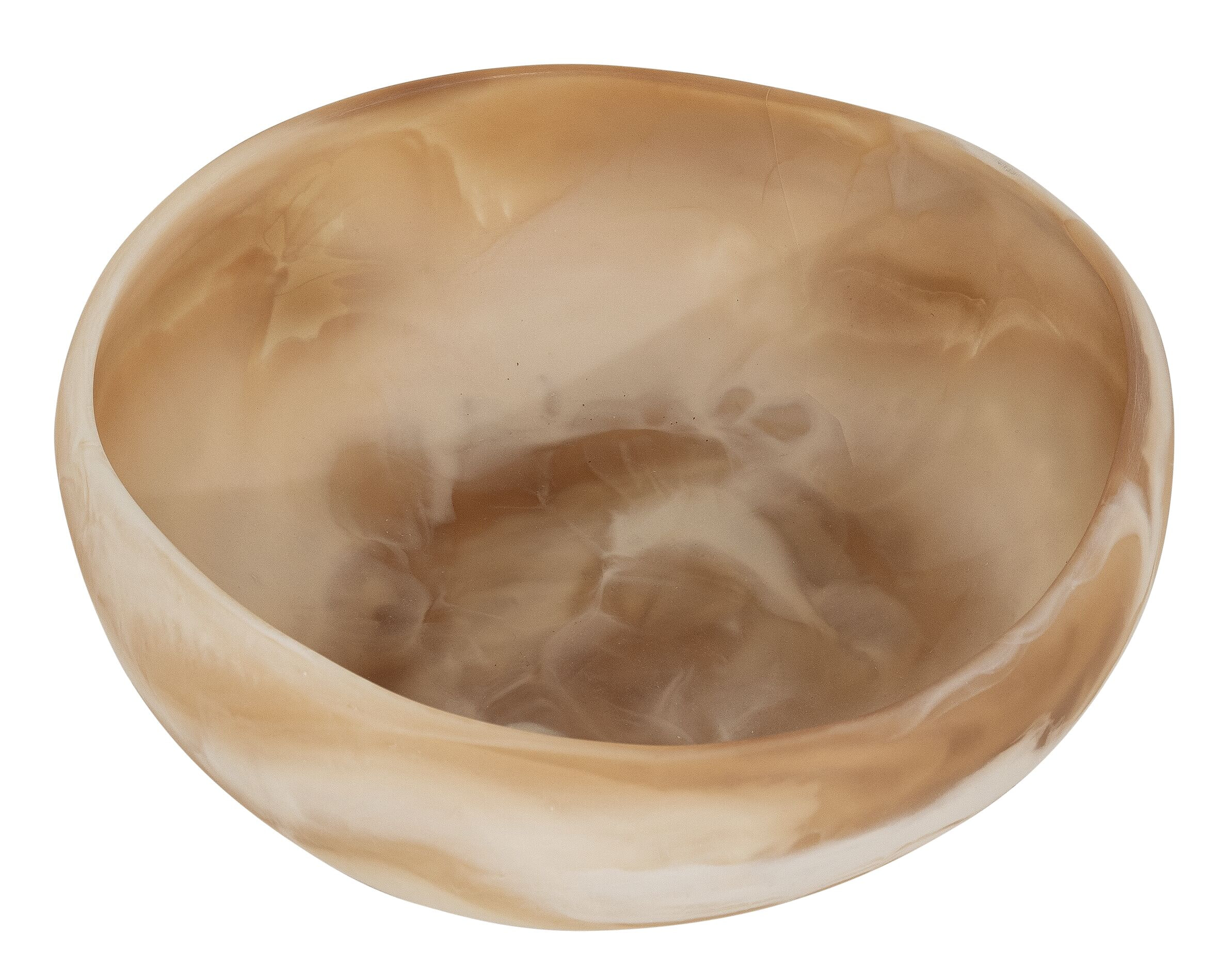 MUST Living schaal 'Rafael', Ø25 cm, kleur Bruin en Wit