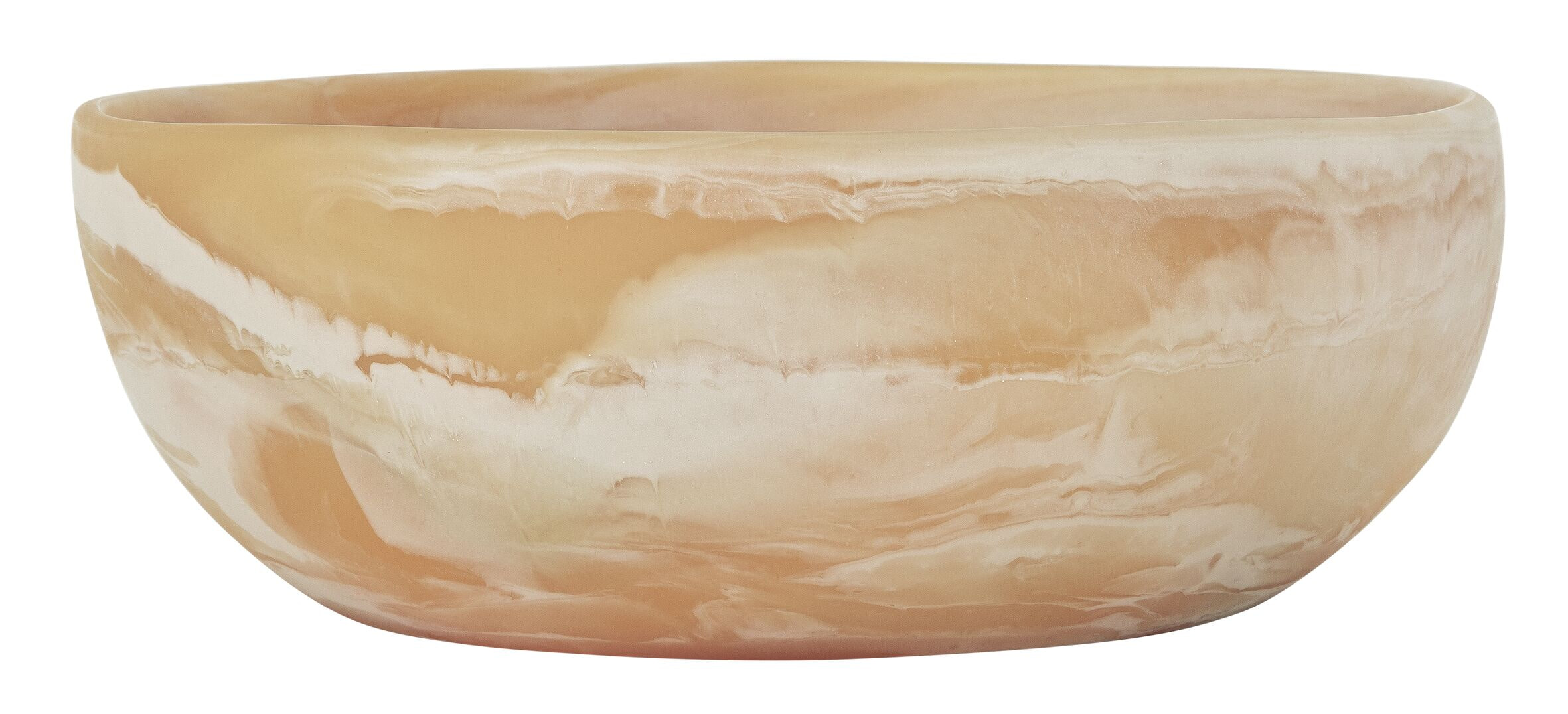 MUST Living schaal Rafael, Ø33 cm - Bruin en Wit