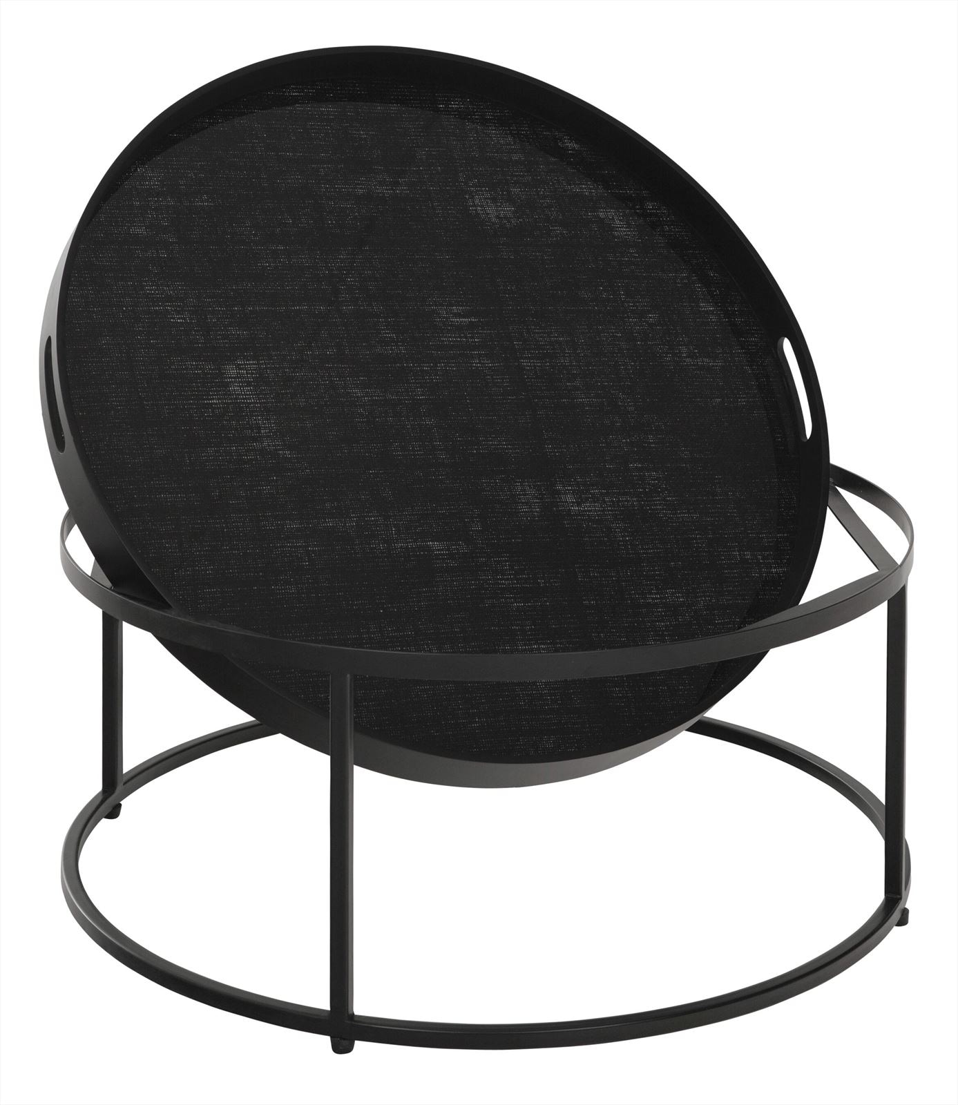MUST Living Salontafel 'Golden Fiber' 75cm, kleur Zwart