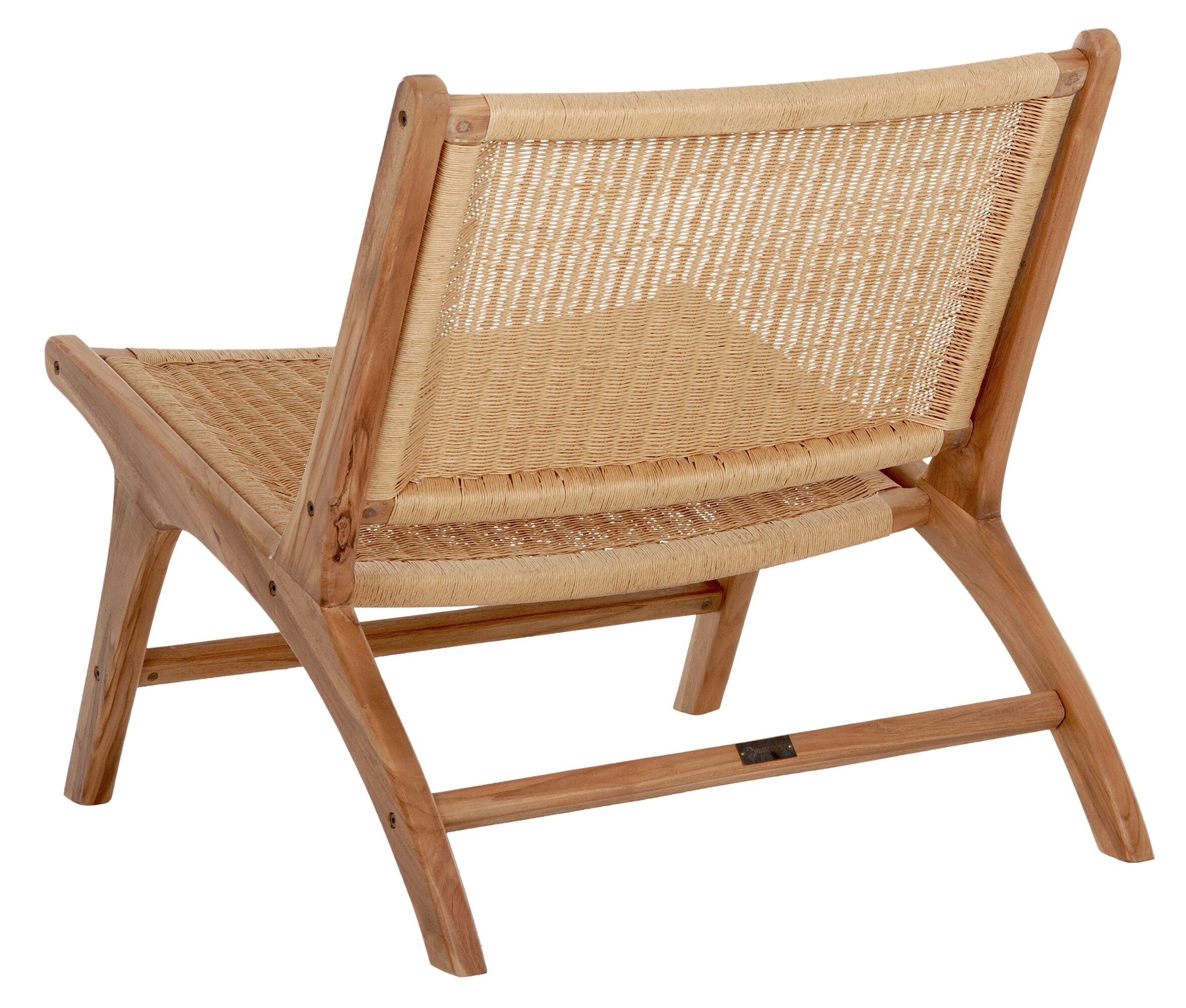 MUST Living Fauteuil 'Lazy Loom' Teakhout, kleur Naturel