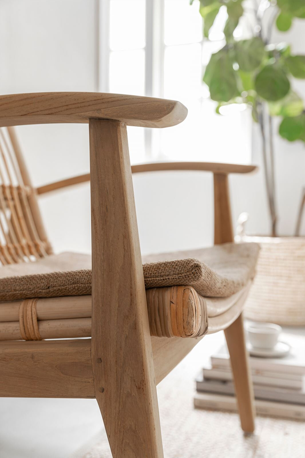 MUST Living Fauteuil 'Marvin' Teakhout en rotan