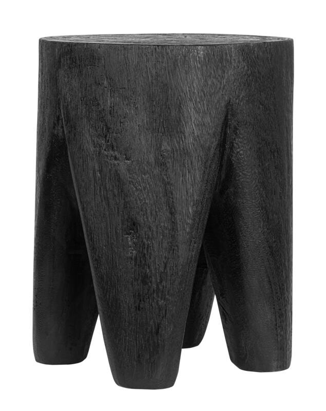 MUST Living Krukje/Bijzettafel 'Tooth' Suarhout, kleur Zwart