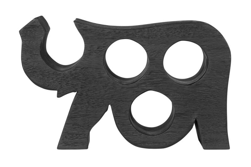 MUST Living Wijnrek 'Elephant' Suarhout, kleur Zwart