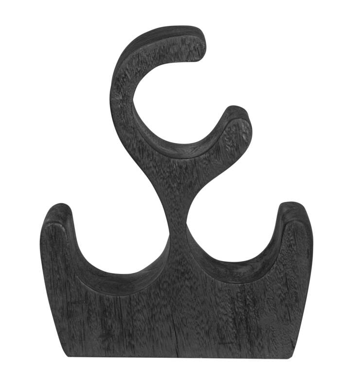 MUST Living Wijnrek 'Grape' Suarhout, 30cm, kleur Zwart