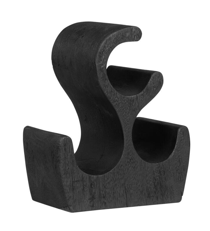 MUST Living Wijnrek 'Grape' Suarhout, 30cm, kleur Zwart