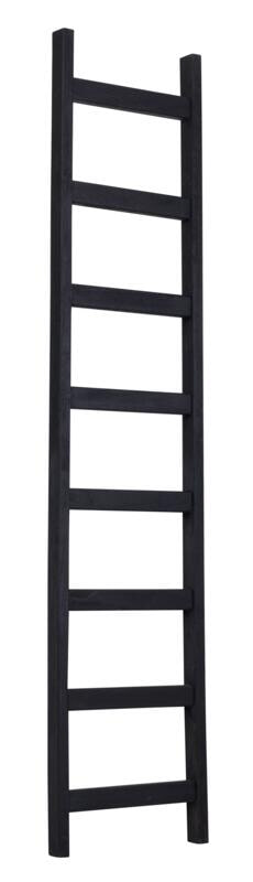 MUST Living Ladder 'Steps' Teakhout, 180cm, kleur Zwart
