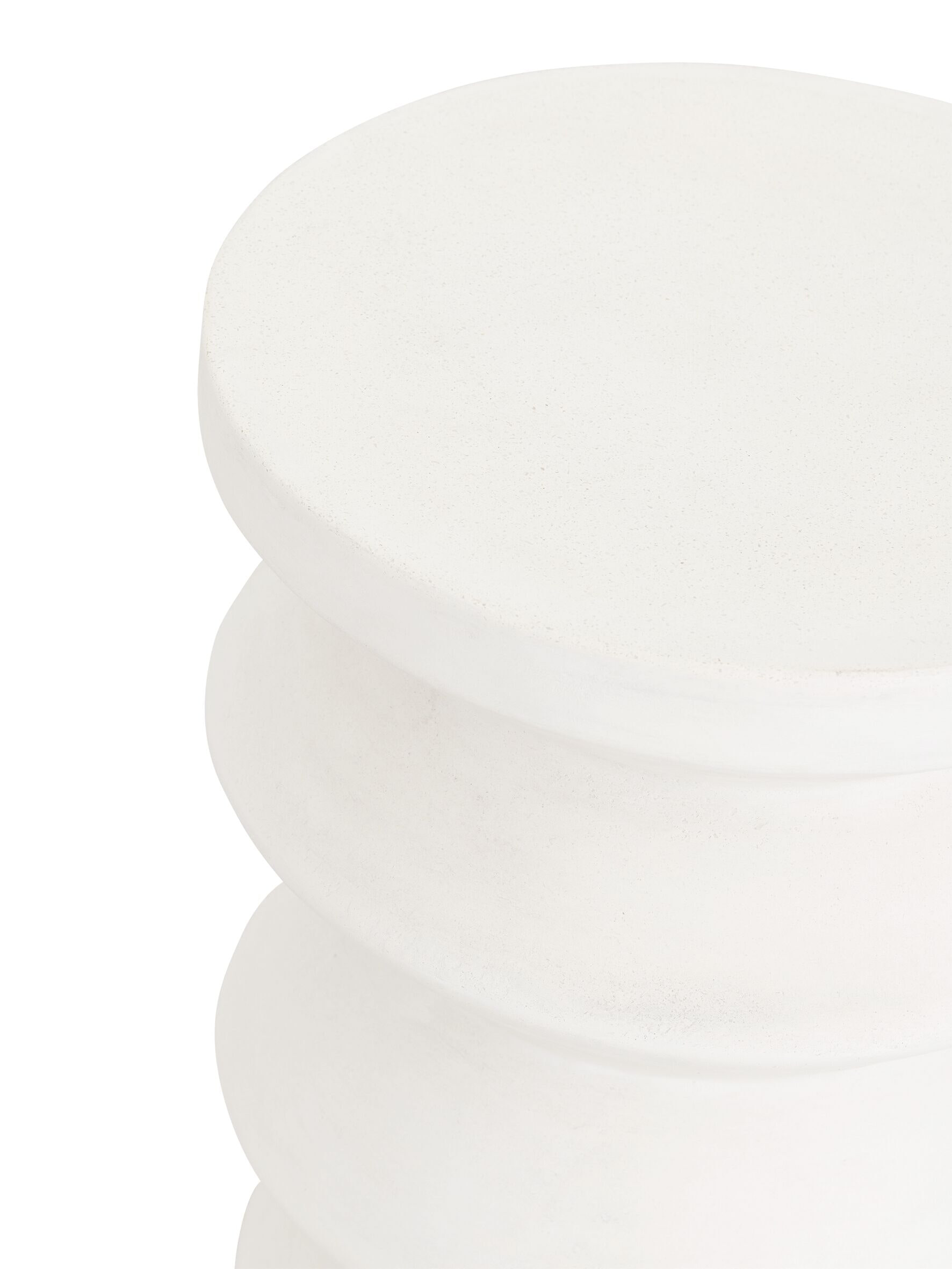 MUST Living Krukje 'Zig Zag' Cement, 34cm, kleur Wit