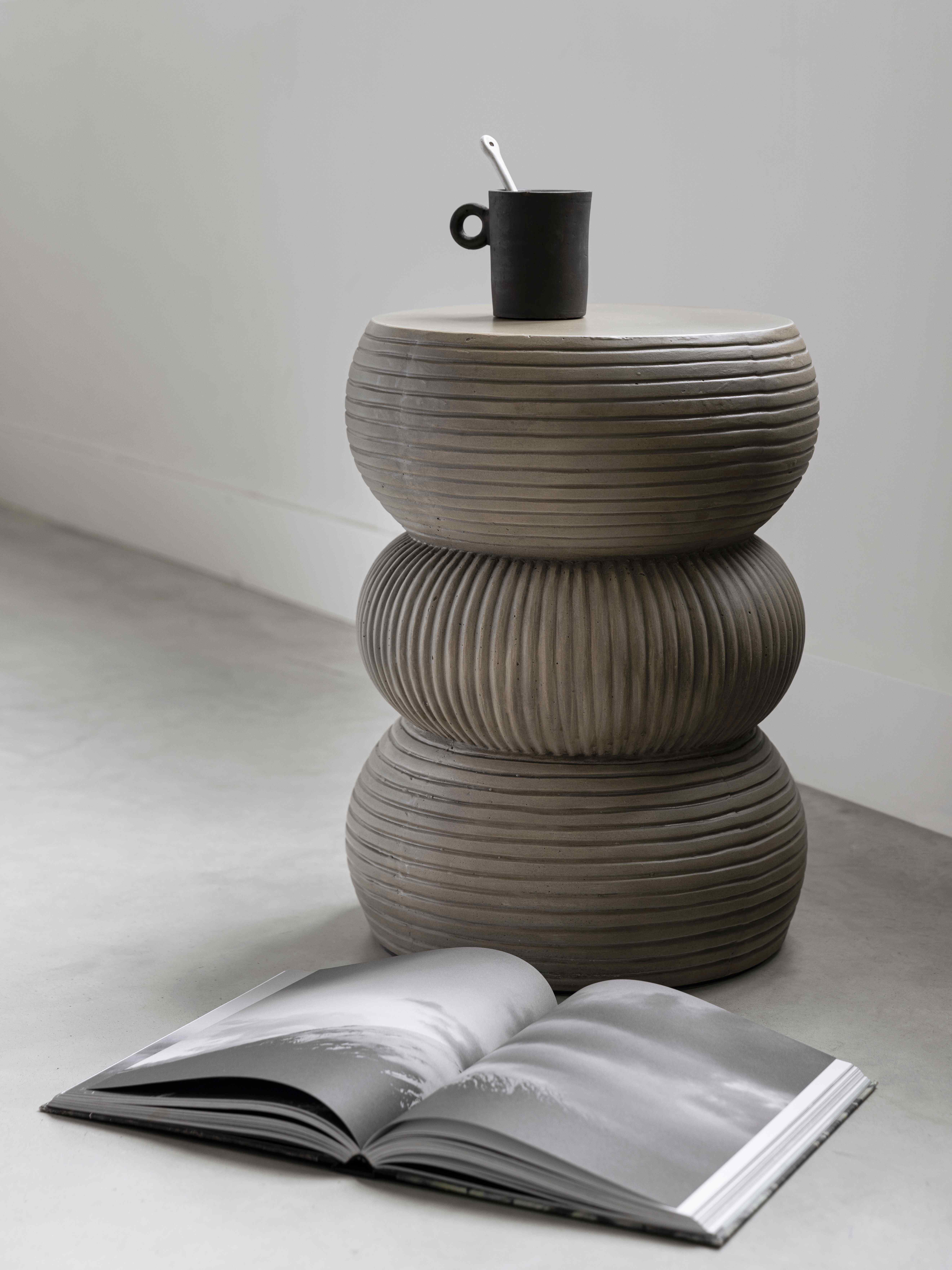 MUST Living Bijzettafel 'Slice', Ø35cm, kleur Olive