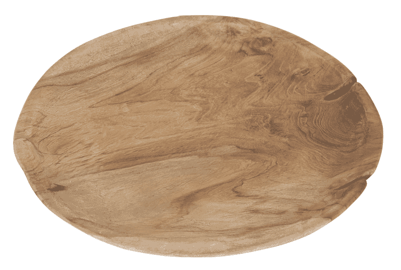 MUST Living Dienblad Mebabu Teakhout, 40 x 45cm - Naturel