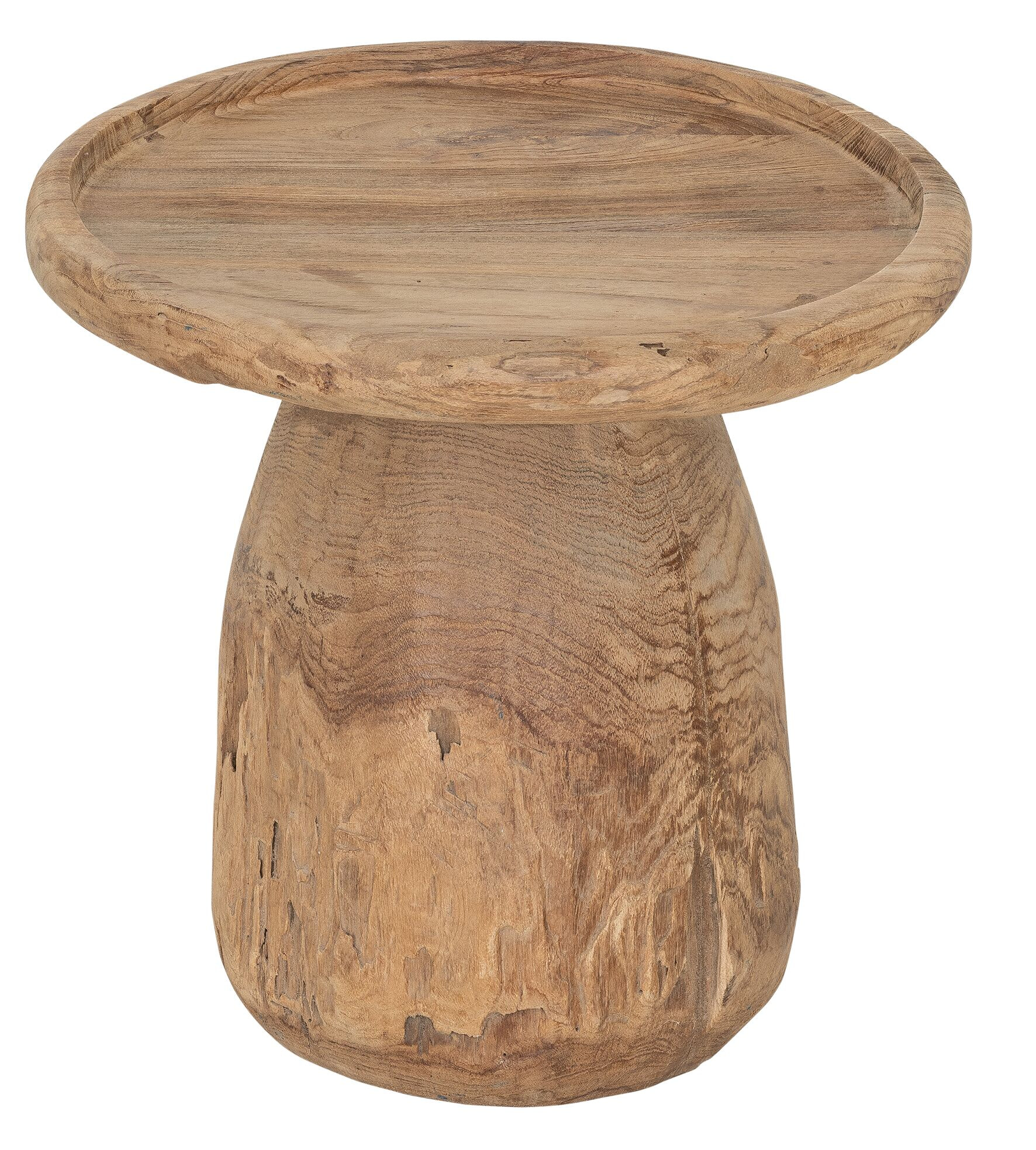 MUST Living Bijzettafel Tambora Teakhout, Ø50cm - Bruin