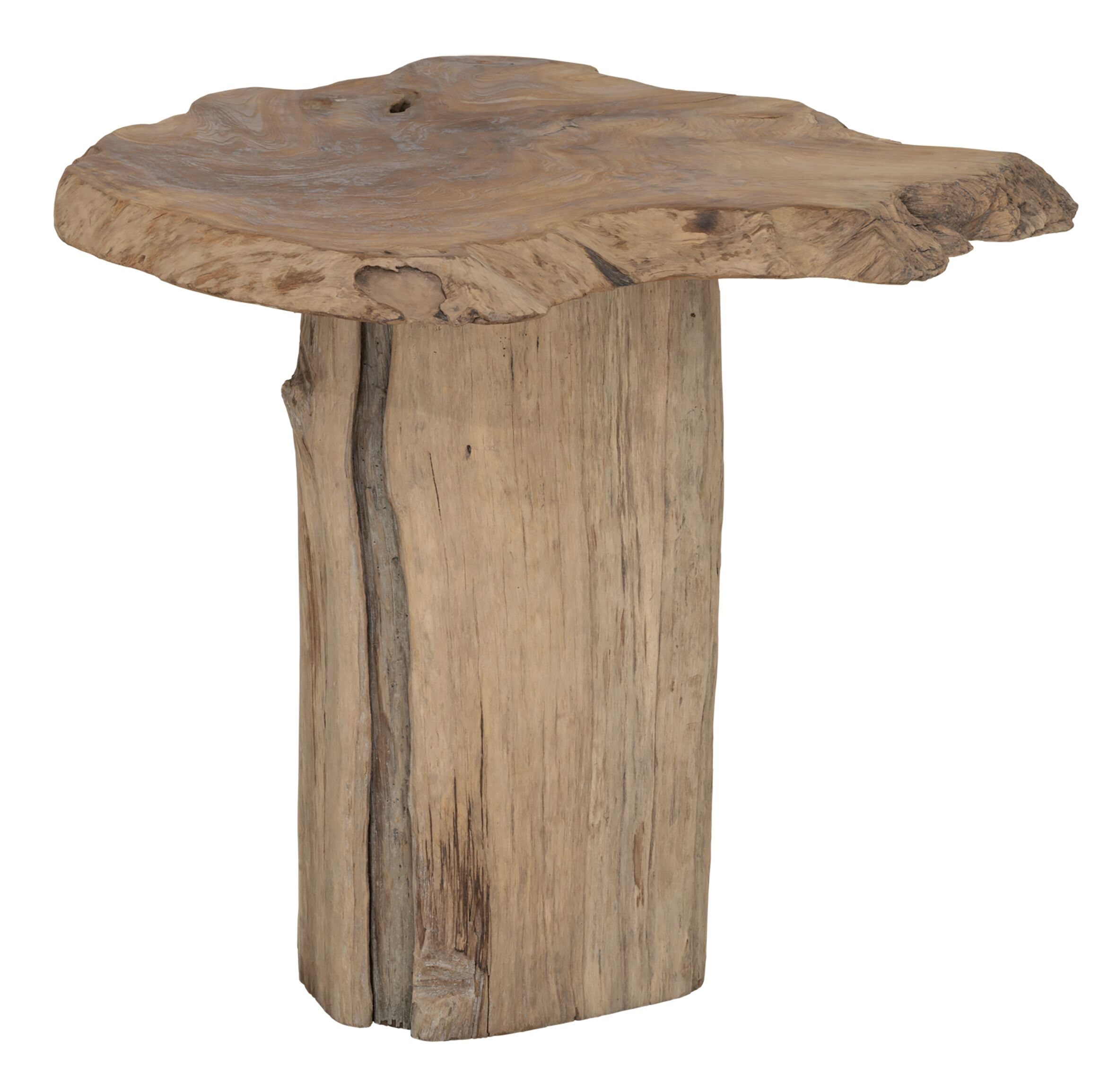 MUST Living Bartafel Merapi Teakhout, 110 x 100cm - Naturel - Organisch