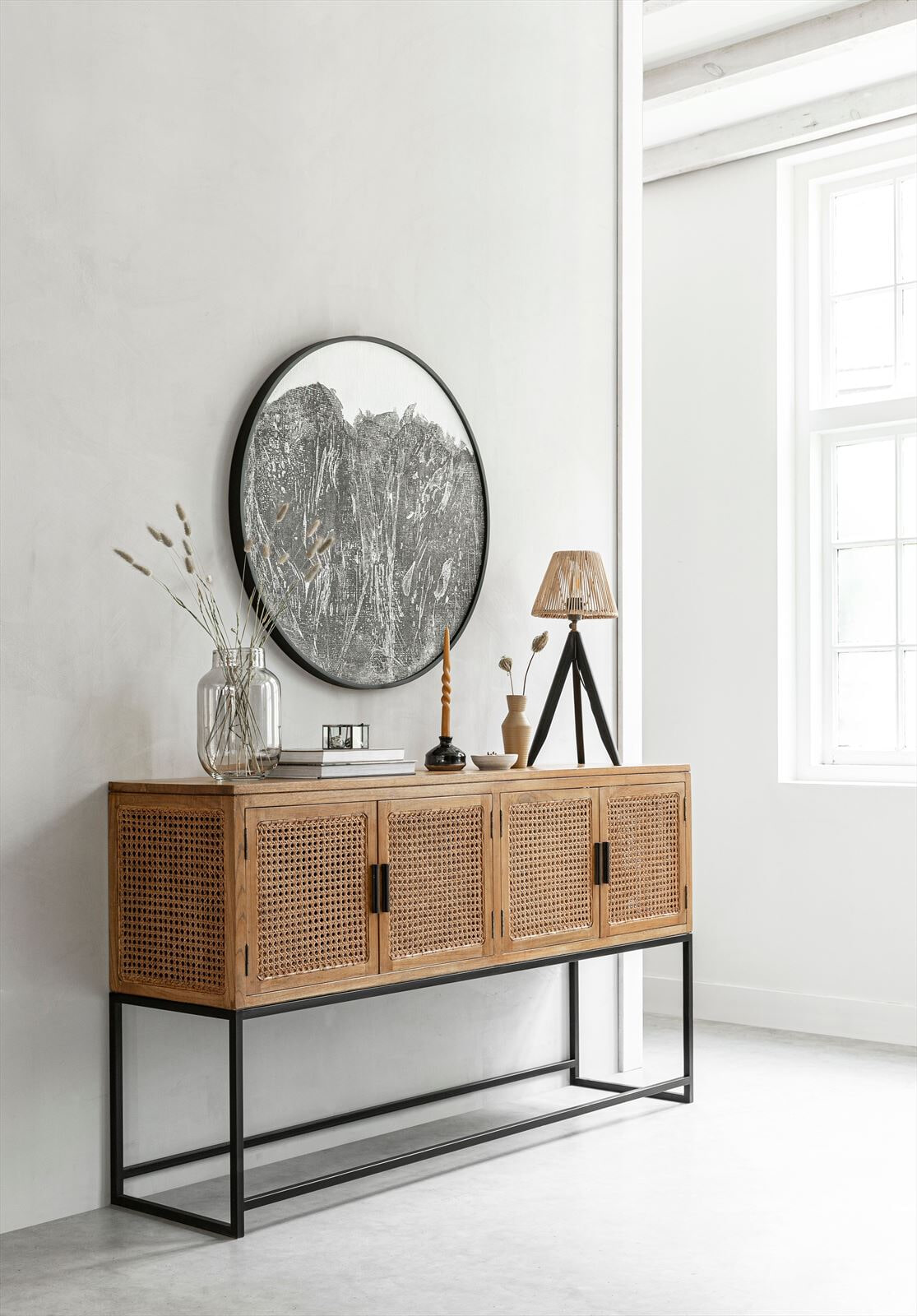 MUST Living Tafellamp 'Montecristo' Teakhout, kleur Zwart