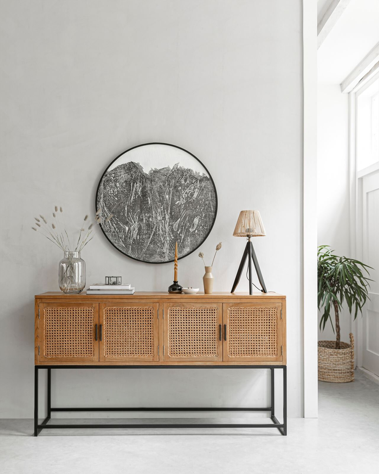 MUST Living Tafellamp 'Montecristo' Teakhout, kleur Zwart