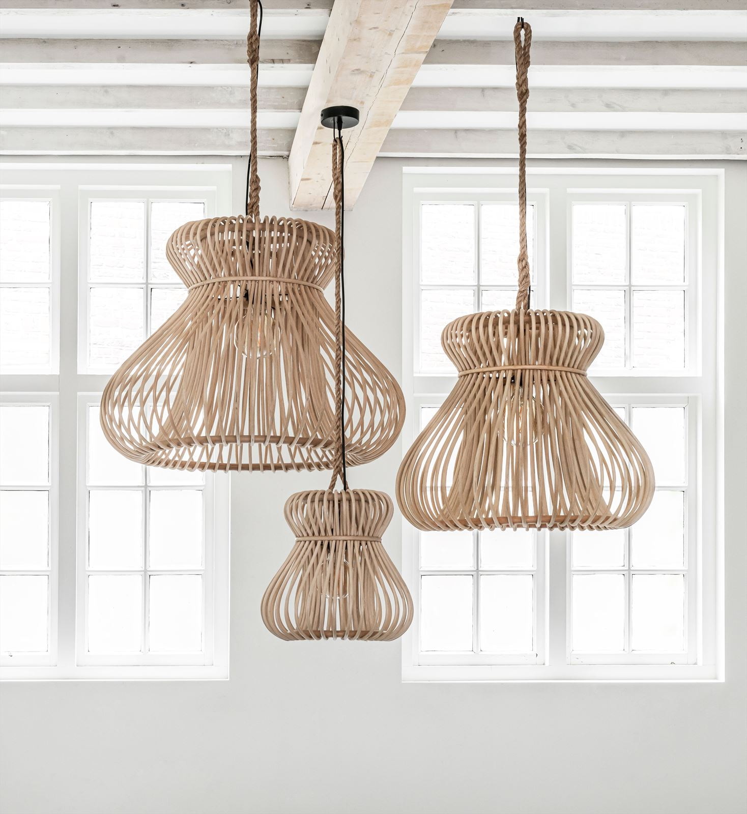 MUST Living Hanglamp 'Fungo' Rotan, 78cm
