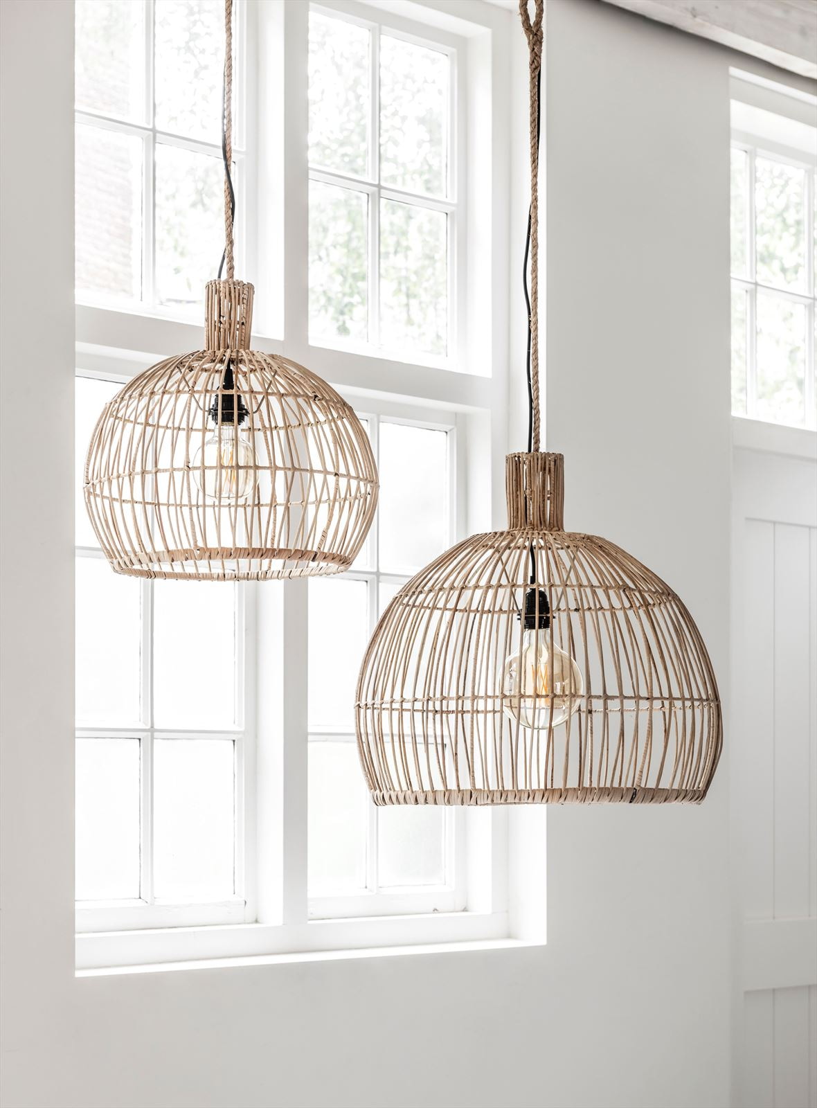 MUST Living Hanglamp 'Las Salinas' Rotan, 50cm, kleur Naturel