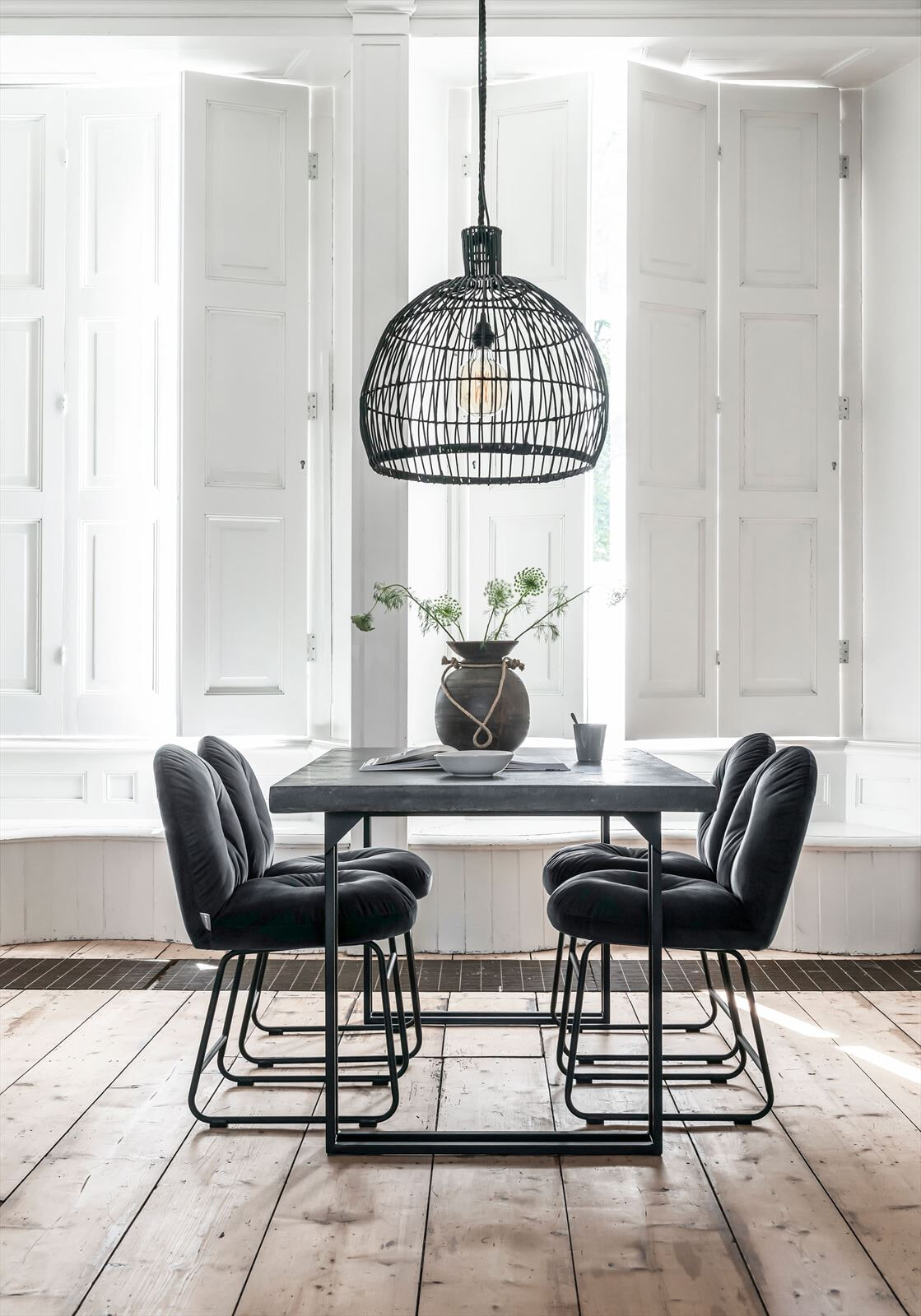 MUST Living Hanglamp 'Las Salinas' Rotan, 50cm, kleur Zwart
