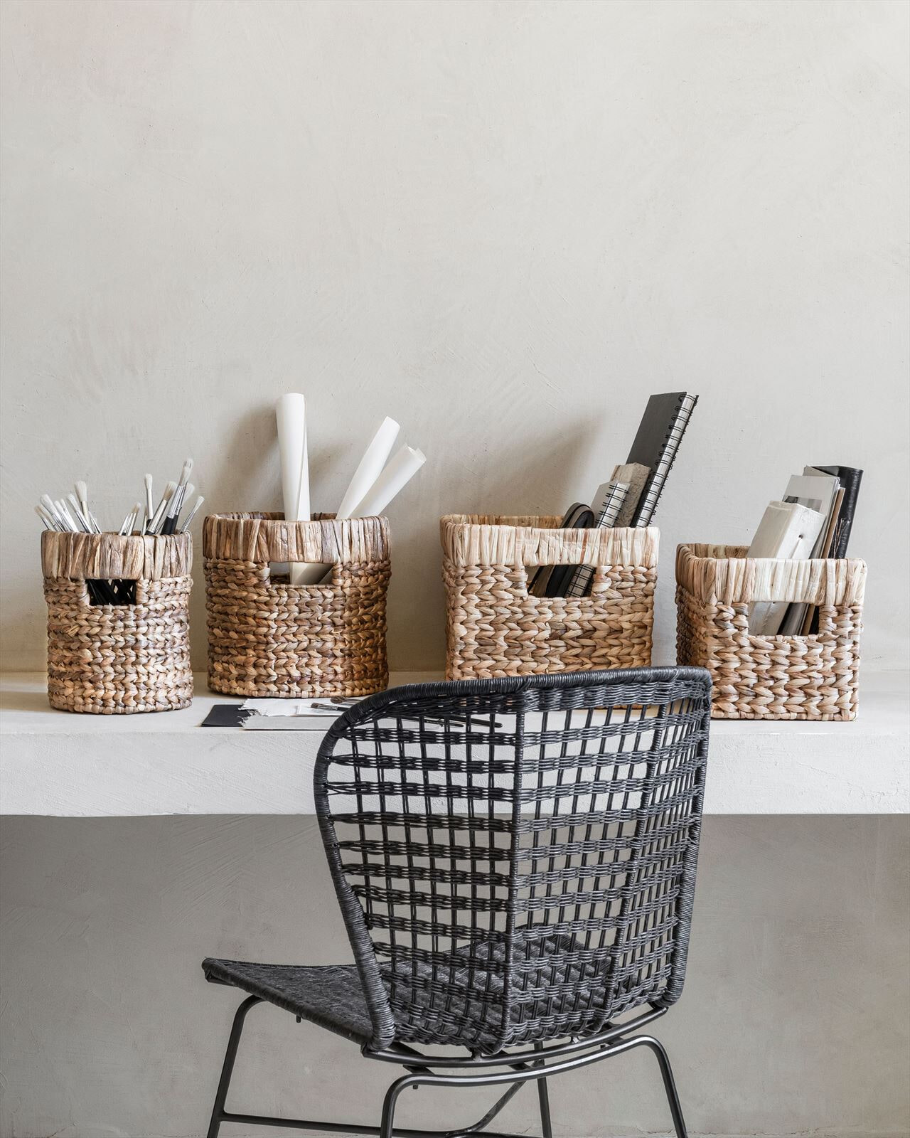 MUST Living Mand 'Organize' Waterhyacint, Set van 2 stuks