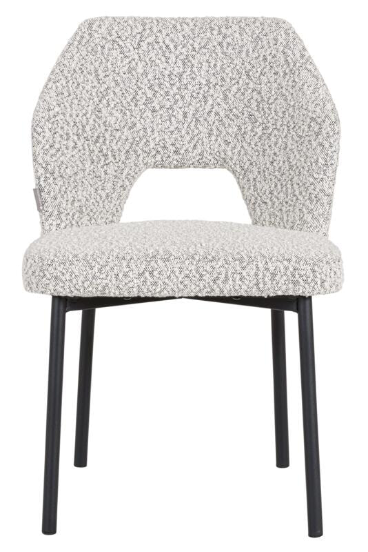 MUST Living Eetkamerstoel 'Bloom' Bouclé, kleur Lichtgrijs