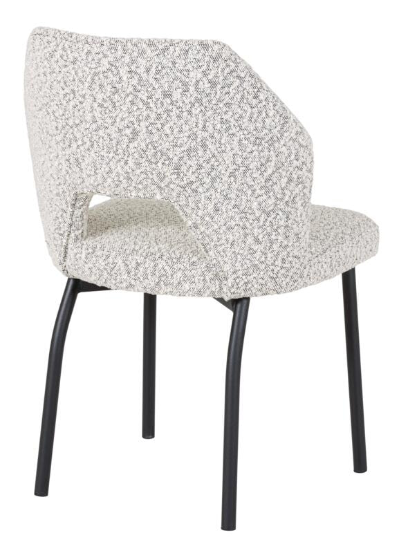 MUST Living Eetkamerstoel 'Bloom' Bouclé, kleur Lichtgrijs